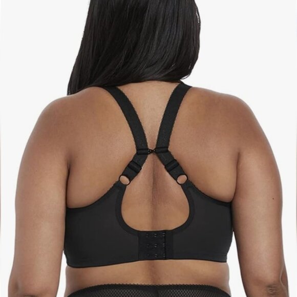 ELOMI | Women's Black Charley Stretch Lace Underwire Plunge Bra - Picture 3 of 11